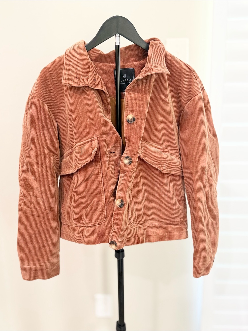 70’s Inspired Retro Light to Medium Weight Puffy Corduroy Coat Neo Nostalgia
